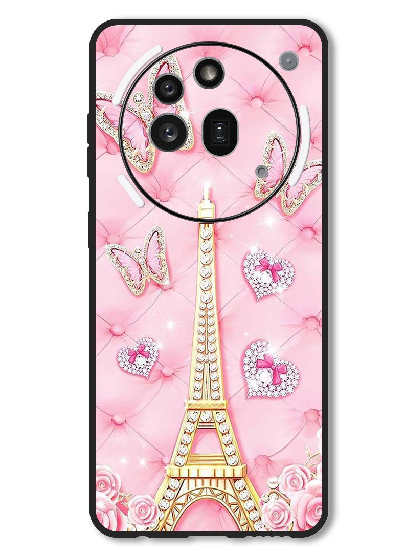 Theodor Case Compatible with Nothing Phone 3a Pro Protection Shockproof Bumper Cover Eiffel Tower (2) - Image 1