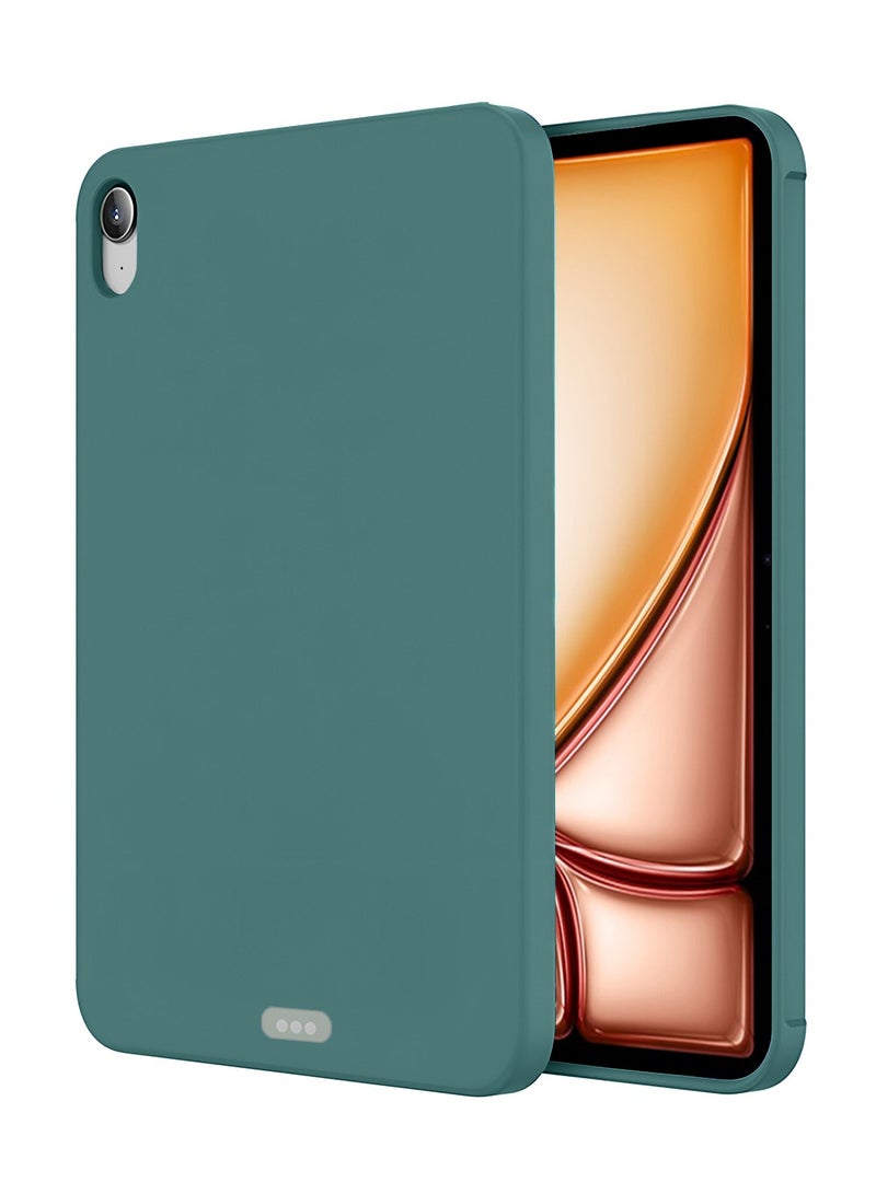 Wtech Apple iPad Air 2025 (7th Generation) M3 13 inch Premium Soft Liquid Silicone Case Cover (MCRPSN) - Dark Green - Image 1