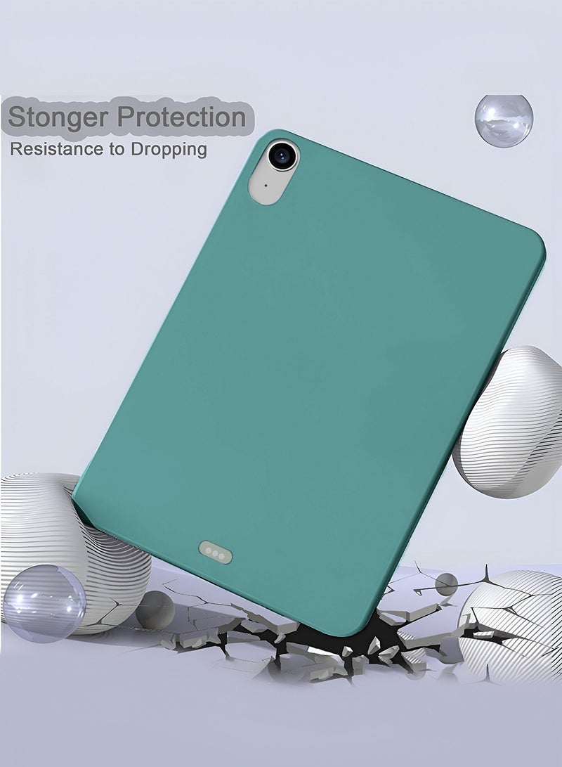 Wtech Apple iPad Air 2025 (7th Generation) M3 13 inch Premium Soft Liquid Silicone Case Cover (MCRPSN) - Dark Green - Image 3