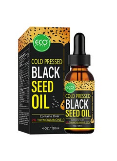 Black Seed Oil，100% Virgin Cold Pressed Premium Black Seed Oil，2% Thymoquinone，Strengthens immunity， joints， skin and hair (120ml)
