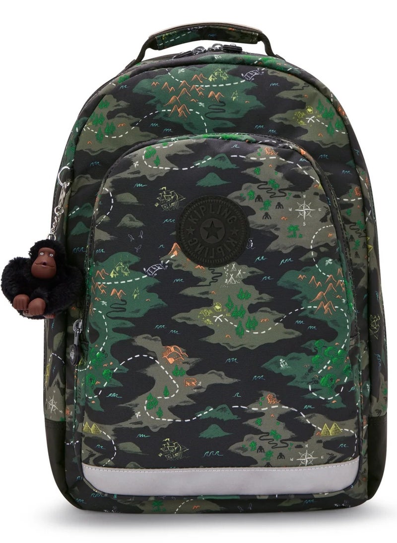 كيبلينغ حقيبة ظهر كبيرة بتصميم تمويه "كلاس روم كامو" مع حماية للابتوب - Image 1