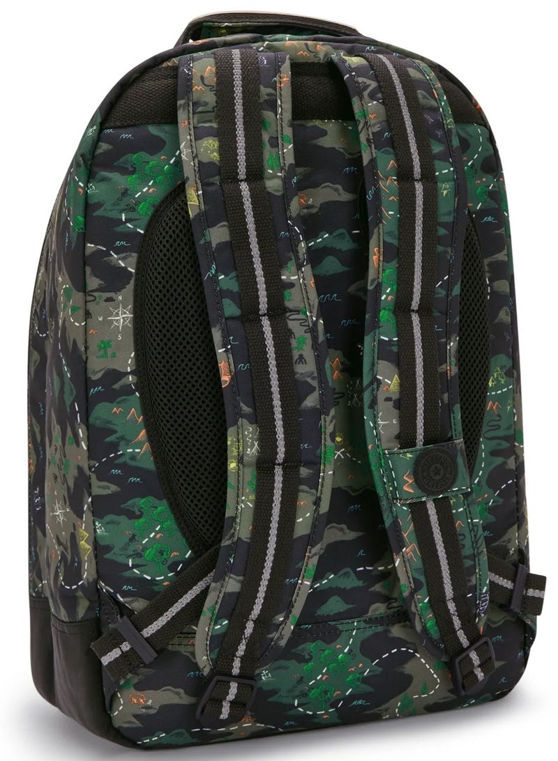 كيبلينغ حقيبة ظهر كبيرة بتصميم تمويه "كلاس روم كامو" مع حماية للابتوب - Image 2