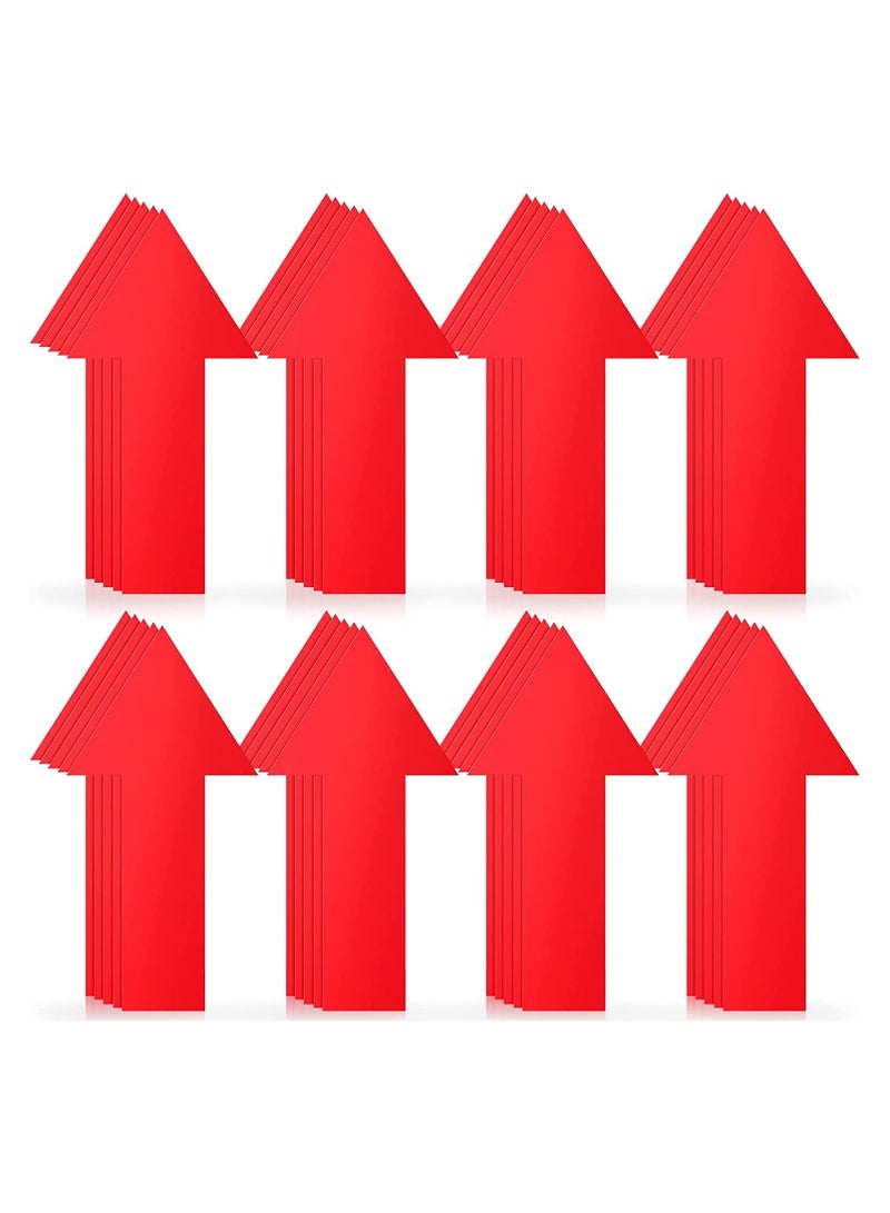 Generic 40 Pieces 20CM Arrow Sticker, Directional Arrow Sign Removable Adhesive Arrow Floor Decal Waterproof Arrow Marking Arrows Safe Road Instructions Sticker Red  - Image 1