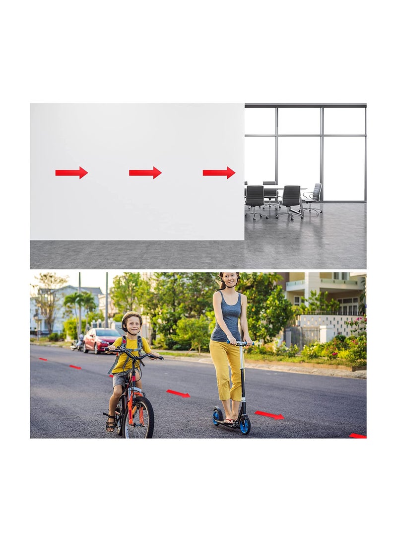 Generic 40 Pieces 20CM Arrow Sticker, Directional Arrow Sign Removable Adhesive Arrow Floor Decal Waterproof Arrow Marking Arrows Safe Road Instructions Sticker Red  - Image 5