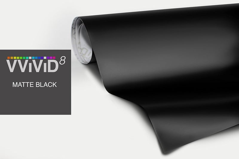 VViViD Satin Flat Matte Stealth Jet Black 5ft Vinyl Wrap Roll with Air Release Technology (5ft x 1.5ft) - Image 3