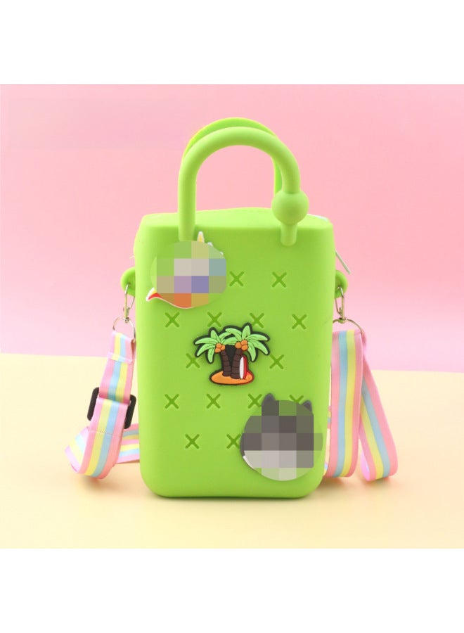DIY Hole Bag Cute Accessories Summer Beach Vacation Handbag Colorful Hole Bag DIY Beach Bag Jelly Bag-Colors:80--zipper - Image 1