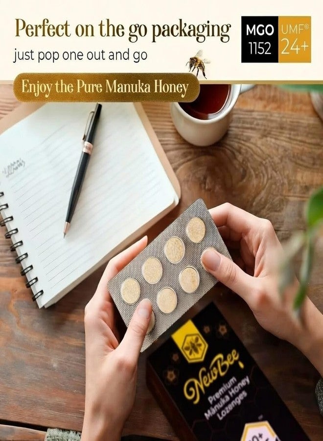 NewBee Manuka Honey Lozenges, 16 Count Made W/UMF 24+, MGO 1152 New Zealand Manuka Honey, UMF Certified, Monofloral, Traceable from Hive to Hand - Image 3