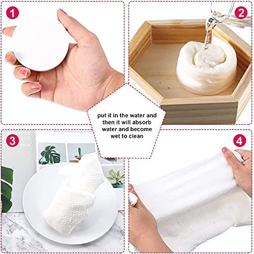 IKTU Large & Thick Compressed Disposable Towels - Soft, Durable, Reusable Magic Tissue - Travel, Home, Outdoor Hand Towels - (Size-9 x 12 Inch) (10 pcs, White) - Image 2