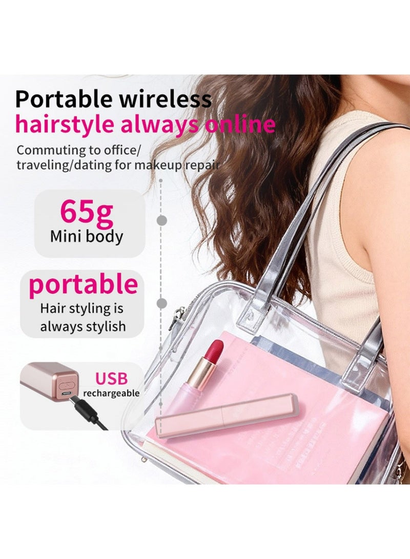 YALONG Electric Hair Straightener Brush, Mini Ceramic Ionic Hair Straightening Comb & Curler, Smooth & Shiny Hair Fast Heating, Anti-Scald Electric Flat Iron - Image 2