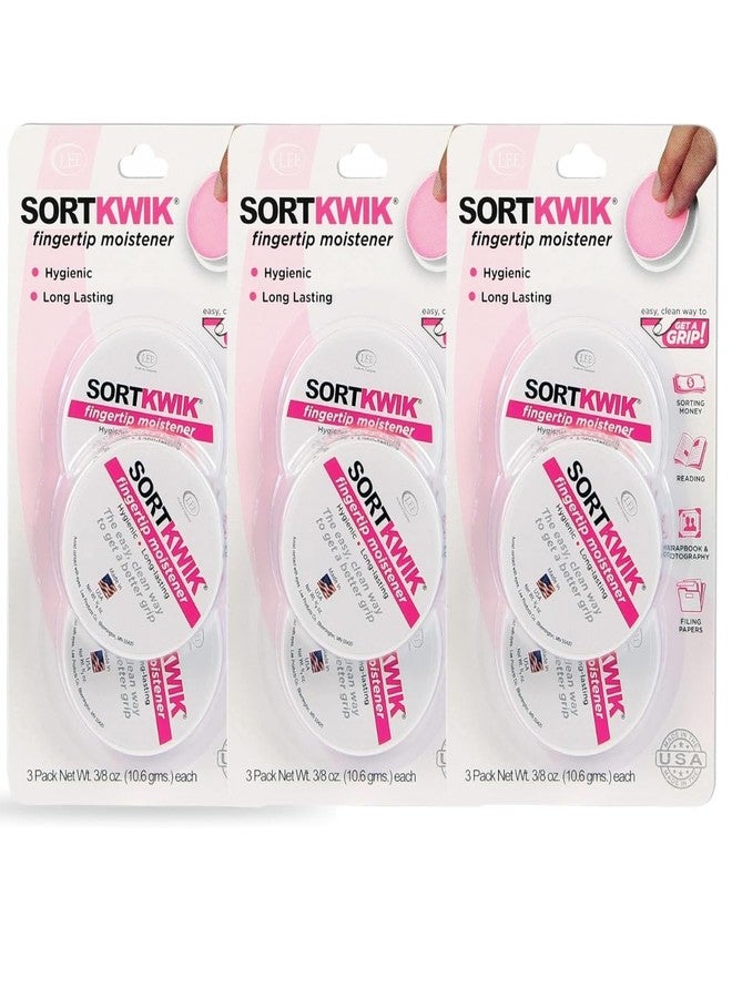 Sortkwik LEE Sortkwik Fingertip Moistener, Hygienic and Odorless, Enhances Grip for Accurate Counting and Sorting, Non-Greasy Formula, Ideal for Office and Home Use - 9-Pack, 3/8 oz - Image 1