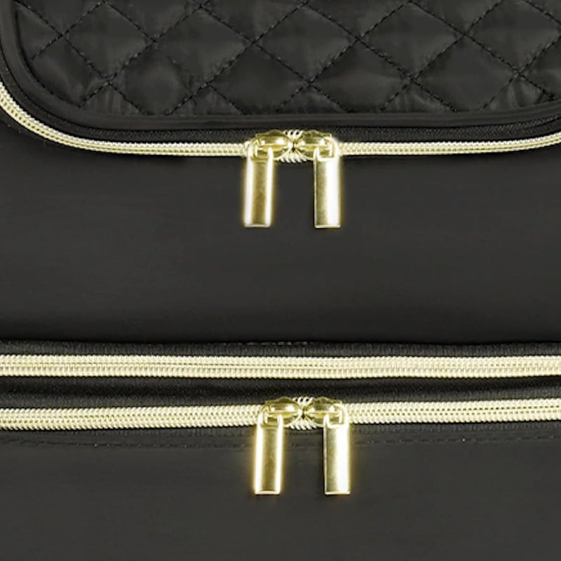 Portable Nails Varnish Organizers Bag Sturdy Handles Adjustable Strap Polyester Makeup Storage Case 30x22x25cm Shock Beauty - Image 3