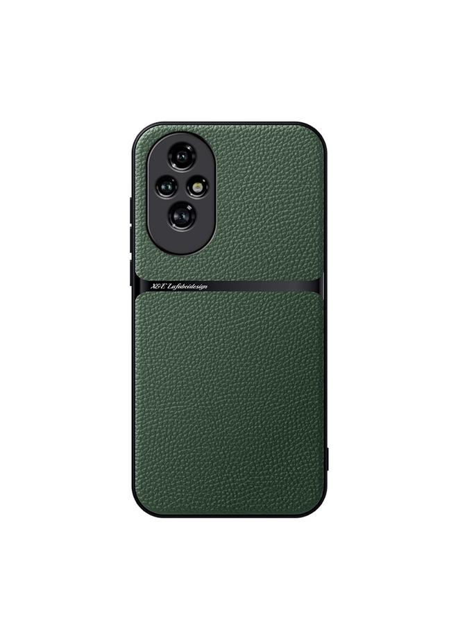 اس-توب جراب هاتف Honor 200 من جلد الليتشي المغناطيسي المقاوم للصدمات بتغطية كاملة - Image 1