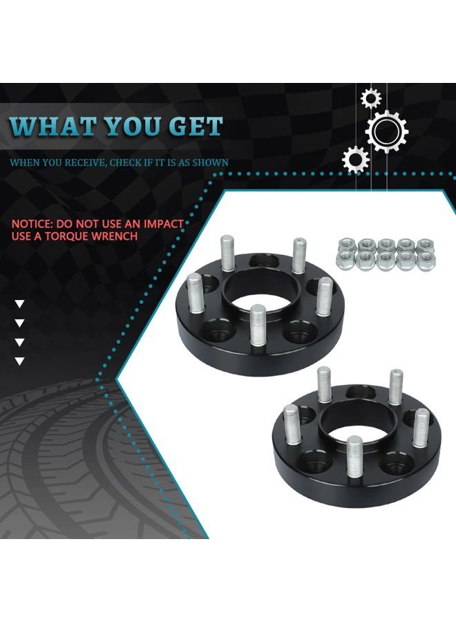 IRONTEK 1in Hubcentric Spacers 5x114.3mm (70.5mm Hub Bore, 1/2x20 Studs) 5x4.5" to 5x4.5" Wheel Spacers Adapter 25mm FITS Ford Explorer Mustang Ranger Crown Victoria, Lincoln Mark VII, Mazda B2500 B3000 - Image 2