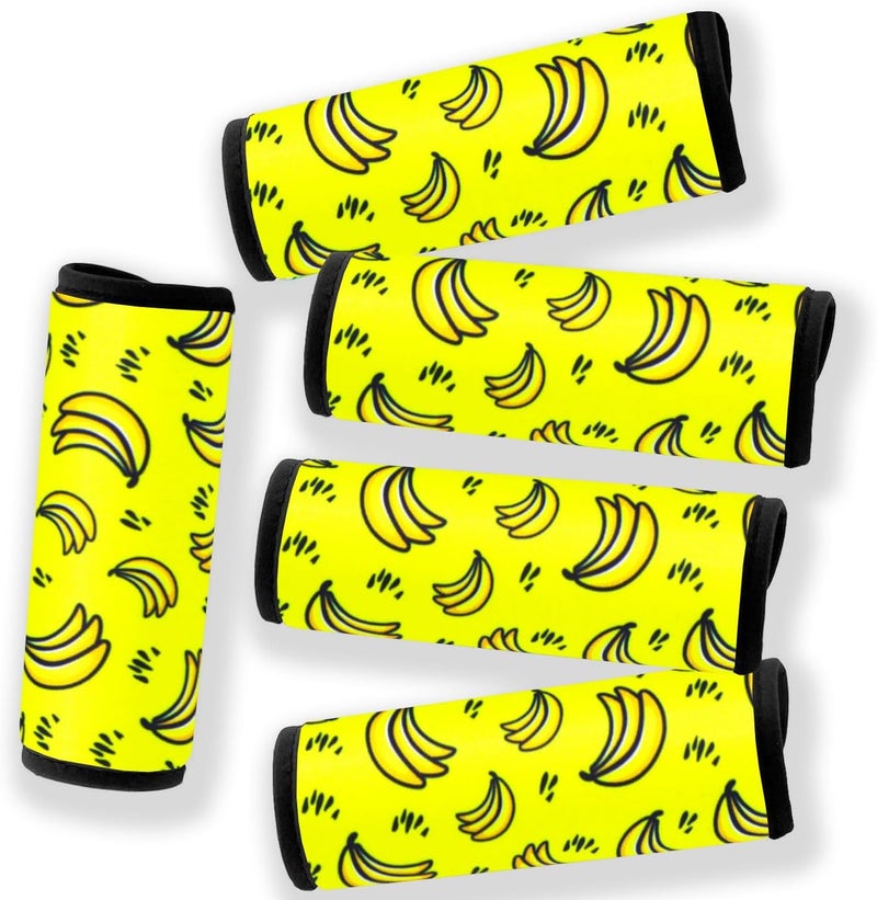 Careteilly Neoprene Luggage Handle Wrap Fluorescent Colors Luggage Identifiers/Tags/Marker (Banana) - Image 1