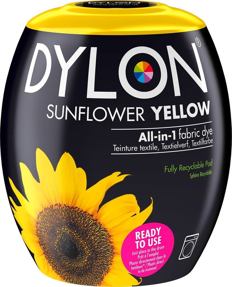 Dylon 350g Machine Dye Pods, Sunflower Yellow - Image 1