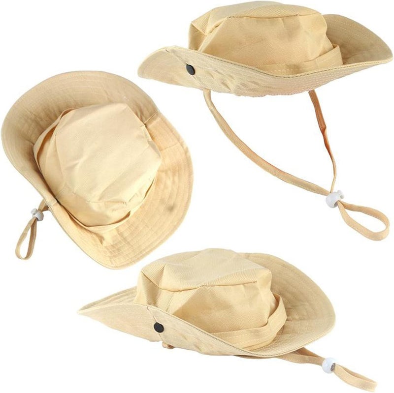 klarako Outdoor Adventure Kit for Kids Cargo Vest Hat Set Comfortable And Durable Explorer Costume Role Play Toy Khaki Playing Clothes - Image 2