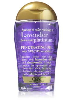 Ogx OGX Hydrate & Color Reviving + Luminescent Platinum Penetrating Oil, Lavender 3.3 Fl Oz  - Image 1