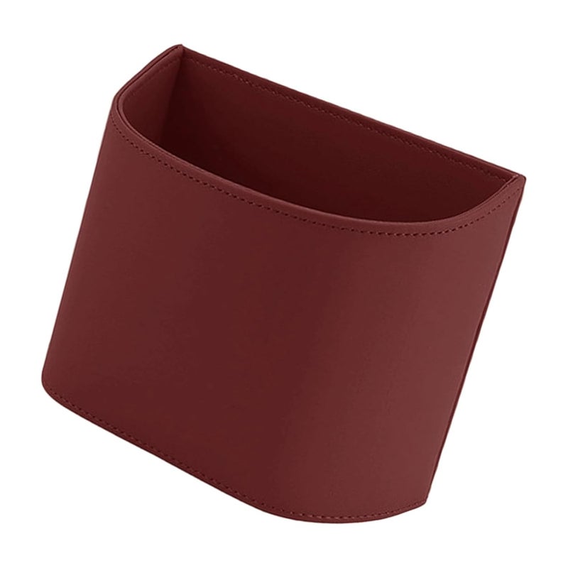 Space Saving Leather Car Trash Can for Door Seat Leakproof Auto Waste Bin and Trash Container - Image 1