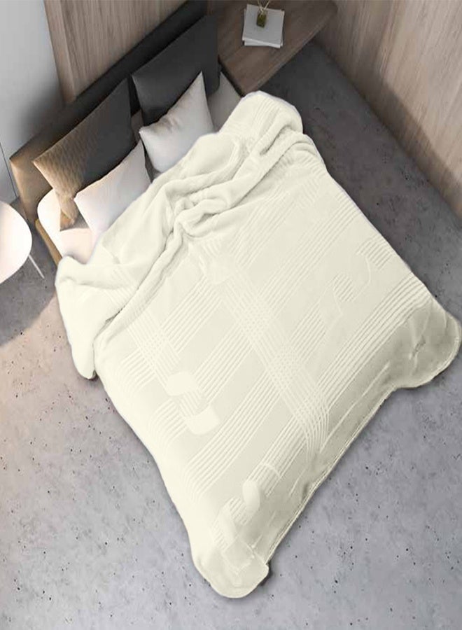 مورا سباين بطانية نقش فرست كلاس - المقاس: 220*240 - اللون: طبيعي - القماش 85% أكريليك 15% بوليستر - بلد المنشأ أسبانيا. - Image 1