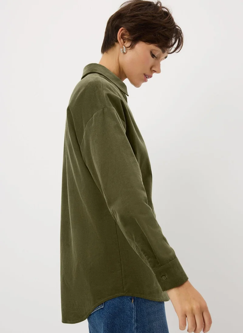 ماتلان Green Cord Shirt