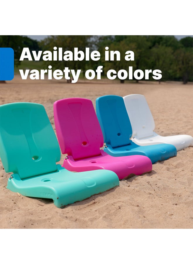 Step2 Step2 Foldable Adult Flip Seat, Portable Outdoor Chair for Poolside, Tailgating, Camping, Sporting Events, Picnic and Beach Chair, Provides Back Support When Sitting on Ground, White  - Image 5