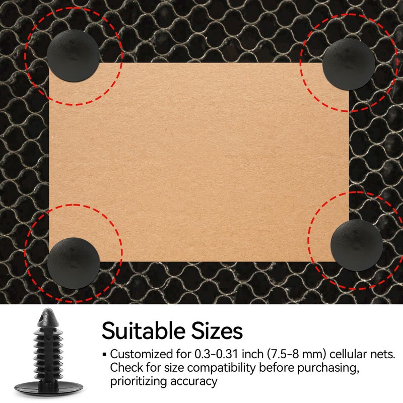 Nufiwra 100 Pcs Honeycomb Laser Bed Fixing Kit, Honeycomb Pins for Laser Engraver Machines, Laser Engraver Accessories for 7.5mm Honeycomb Grid Replaces Honeycomb Laser Bed Accessories - Image 4
