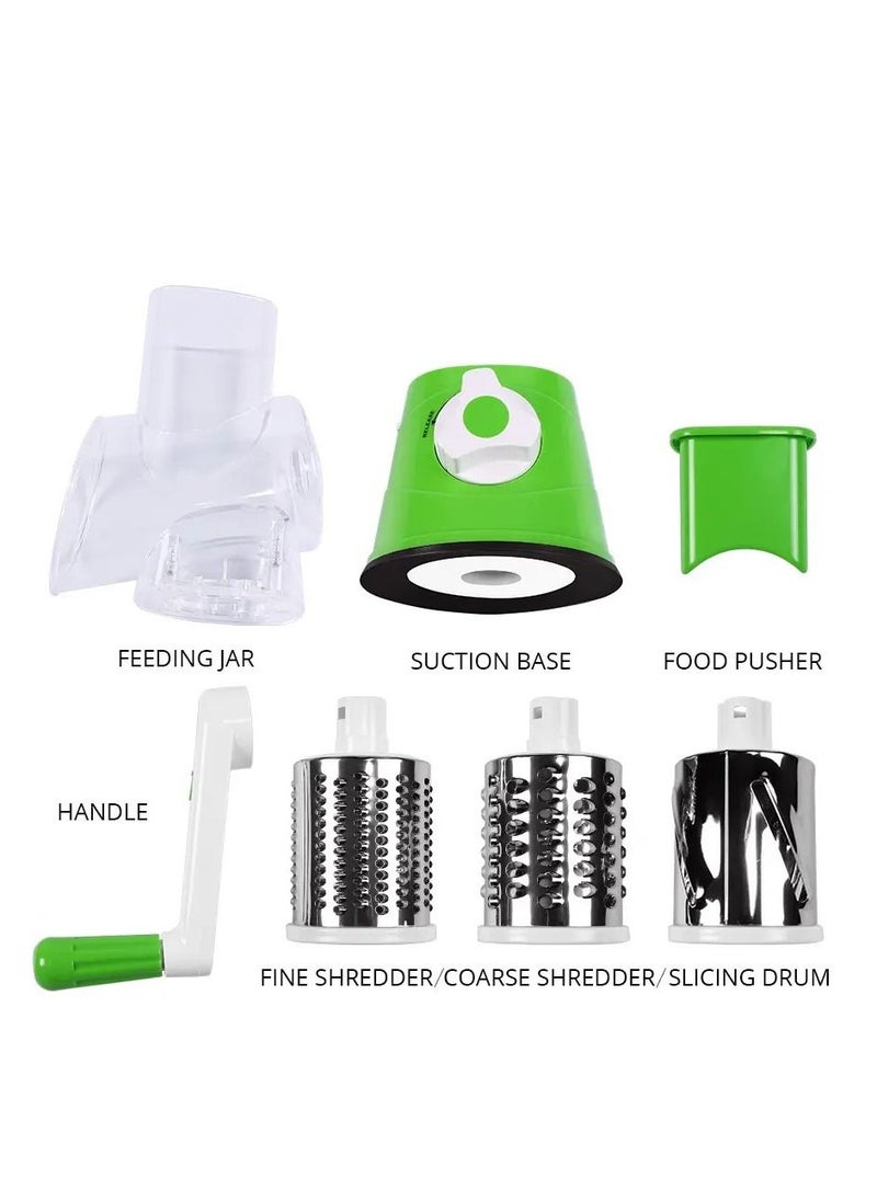 ABJ - Manual Vegetable Rotary Grater, Spiral Rotary Drum Slicer For Vegetable Fruit Cheese Nut - Image 1