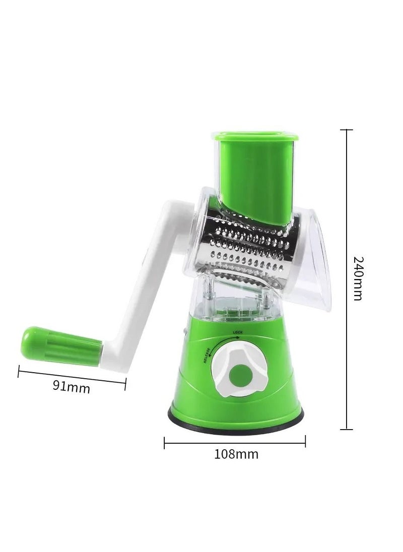 ABJ - Manual Vegetable Rotary Grater, Spiral Rotary Drum Slicer For Vegetable Fruit Cheese Nut - Image 1