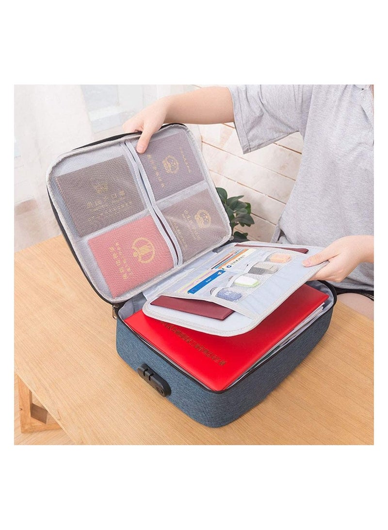 ياميم الجمع بين قفل متعدد المقصورات ومنظم ملفات الشهادات للسفر المنزلي - Image 1