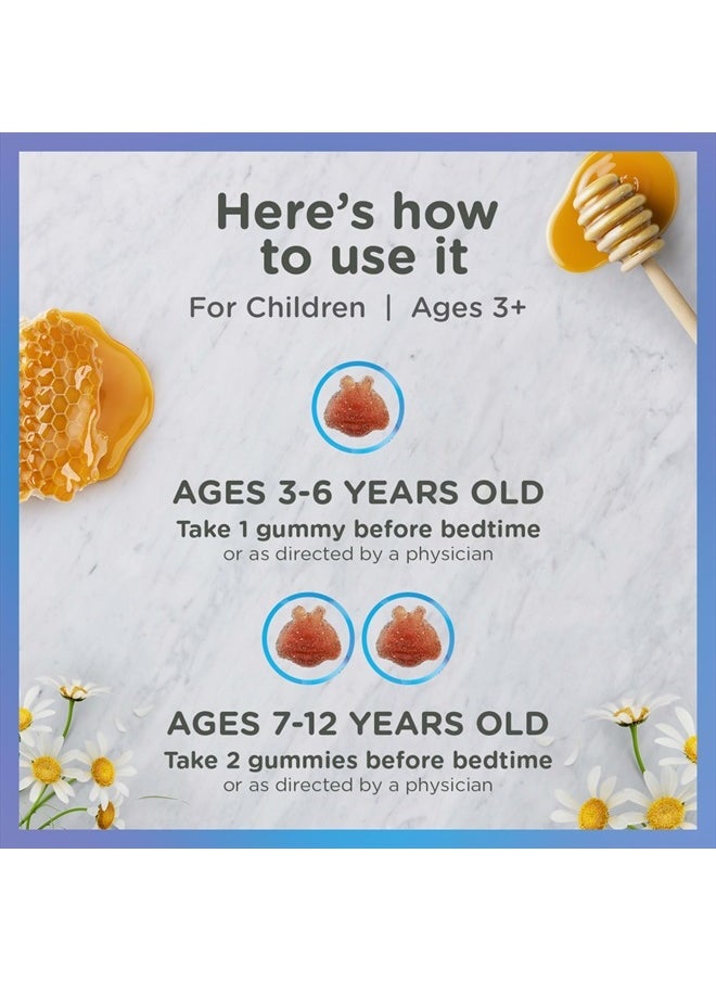 Zarbee's - Melatonin-Free Gentle Bedtime Gummies for Kids - Blend of Natural Honey, Raspberry Lemon, and Chamomile Helps Children Unwind and Relax to Prepare for Sleep, 30ct - Image 1