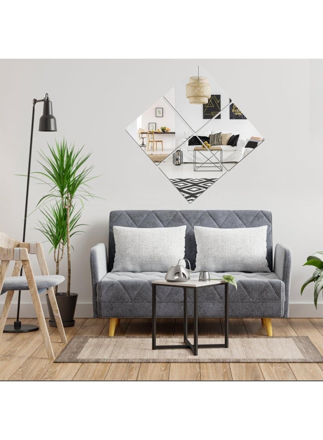 TPGP عبوة من 4 بلاطات مرآة ذاتية اللصق، 20 × 20 سم - Image 4