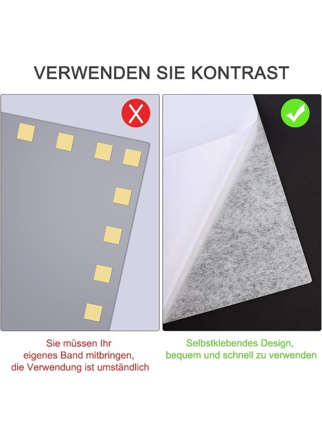 TPGP عبوة من 4 بلاطات مرآة ذاتية اللصق، 20 × 20 سم - Image 5