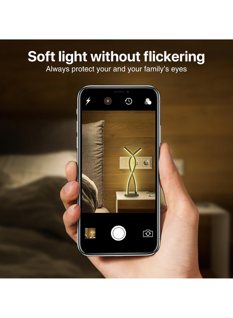 LED Table Lamp, Dimmable RGB Night Light with Bluetooth Speaker, Dynamic Lighting Bedside Desk, Remote Music Sync Smart Bluetooth APP Control, Night Light 5V USB, Unique Desk Lamp for Gameroom