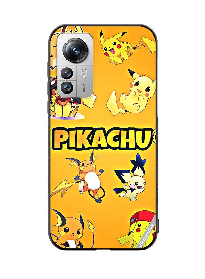 VR CREATIVE Protective Case Cover For Xiaomi 12X Pikachu Surfing Design Multicolour - Image 1