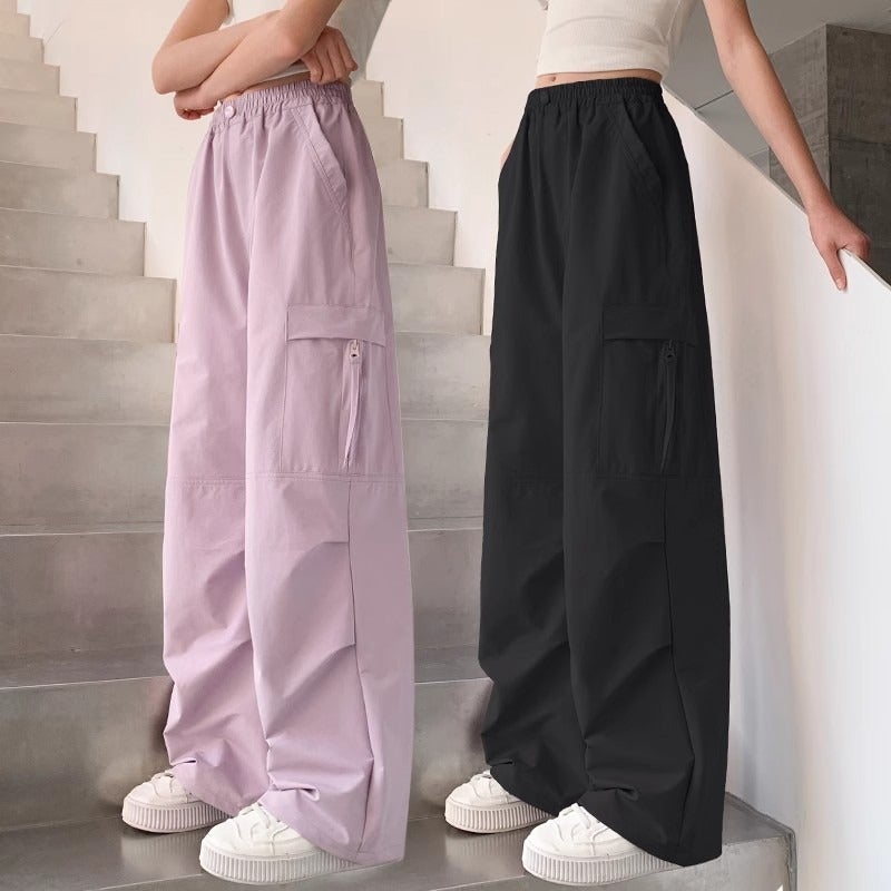 Girls' Pants Large Children'S Workwear Wide Leg Pants Children'S Girls Spring Loose Casual Pants - Image 2