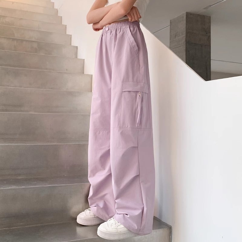 Girls' Pants Large Children'S Workwear Wide Leg Pants Children'S Girls Spring Loose Casual Pants - Image 1