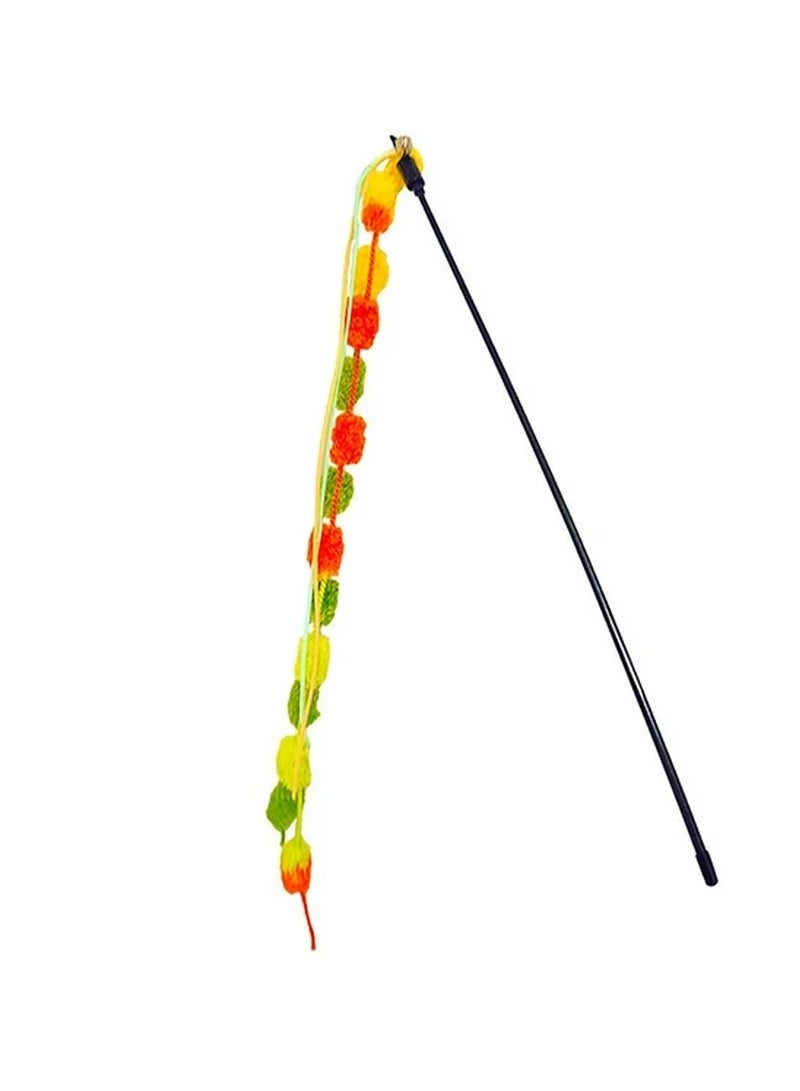 لعبة عصا دعابة الكرة القطيفة للقطط