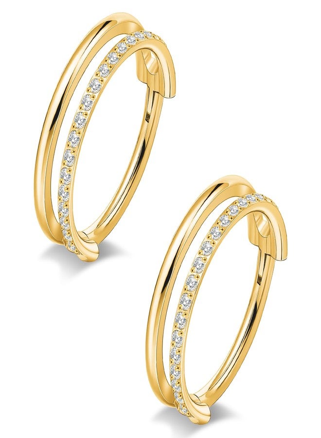 limerencia G23 Titanium Nose Earrings, 2PCS 6mm/8mm/10mm Implant Grade Hoop Rings, 16G 18G Hypoallergenic Septum Cartilage Helix Daith Conch Tragus Piercing Jewelry for Men Women - Image 1