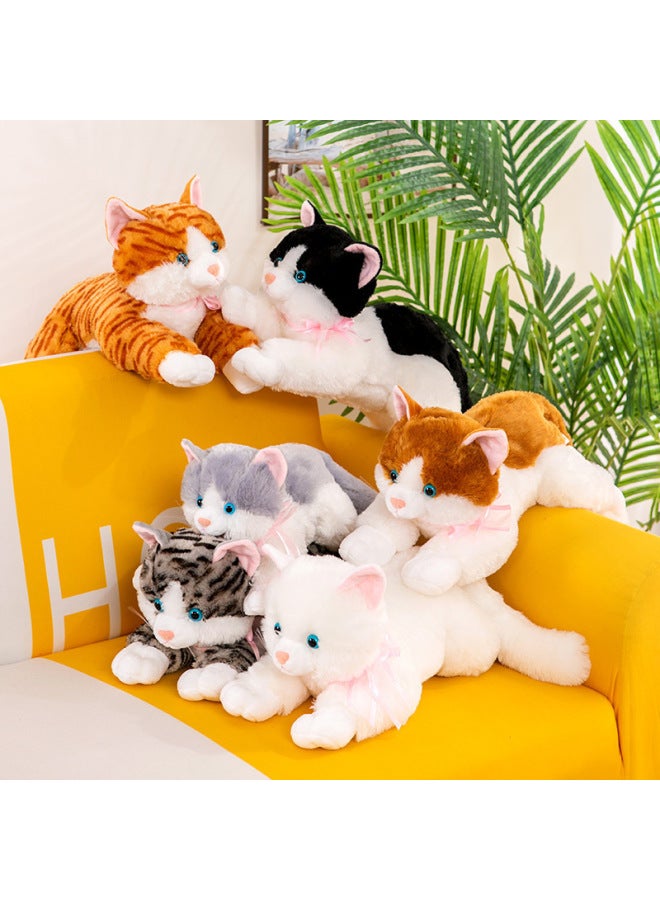 Can Call Simulation Cat Plush Toy Simulation Doll Cat Doll Cute Accompany Sleeping Cat Pillow Wholesale-Color:Geely Cat Brown Stripes (not Called)-Height:50.032cm Kg [from Front Claw To Tail]