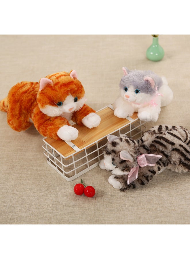 Can Call Simulation Cat Plush Toy Simulation Doll Cat Doll Cute Accompany Sleeping Cat Pillow Wholesale-Color:Geely Cat Brown Stripes (not Called)-Height:50.032cm Kg [from Front Claw To Tail]