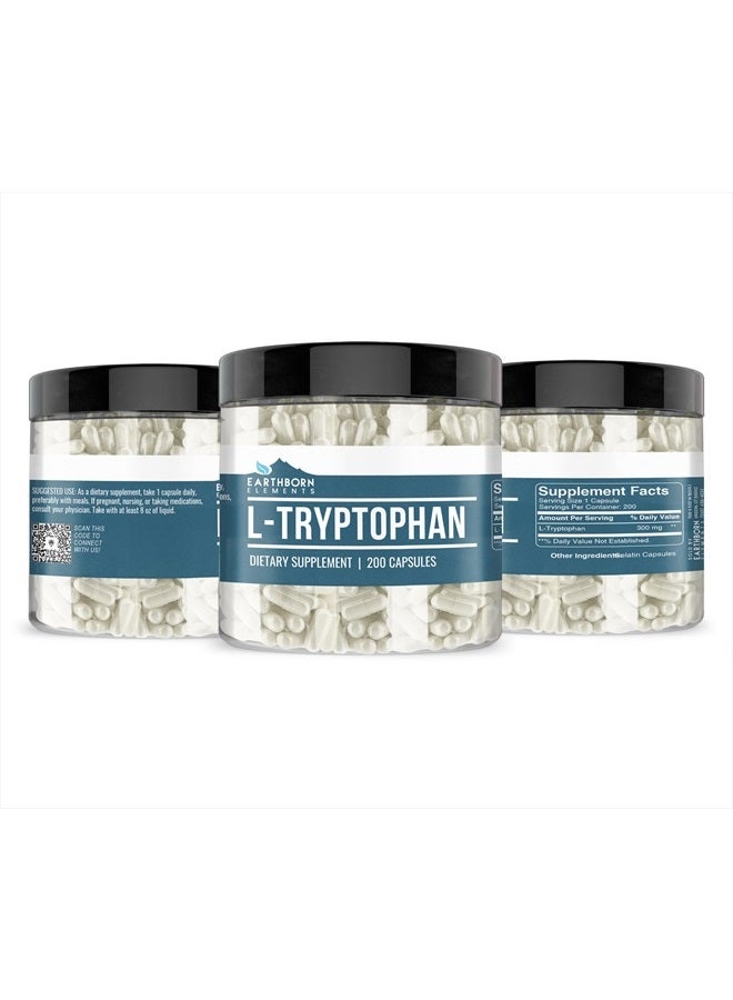 earthborn elements L-Tryptophan 200 Capsules, Pure & Undiluted, No Additives - Image 4
