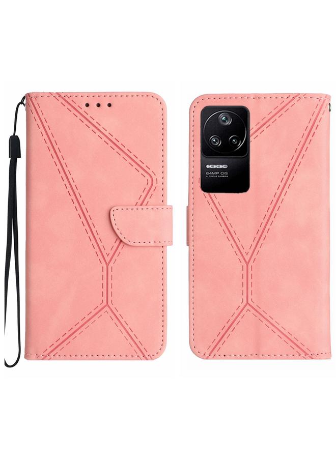 Case For Xiaomi POCO F4 5G Stitching Embossed Leather Phone Case