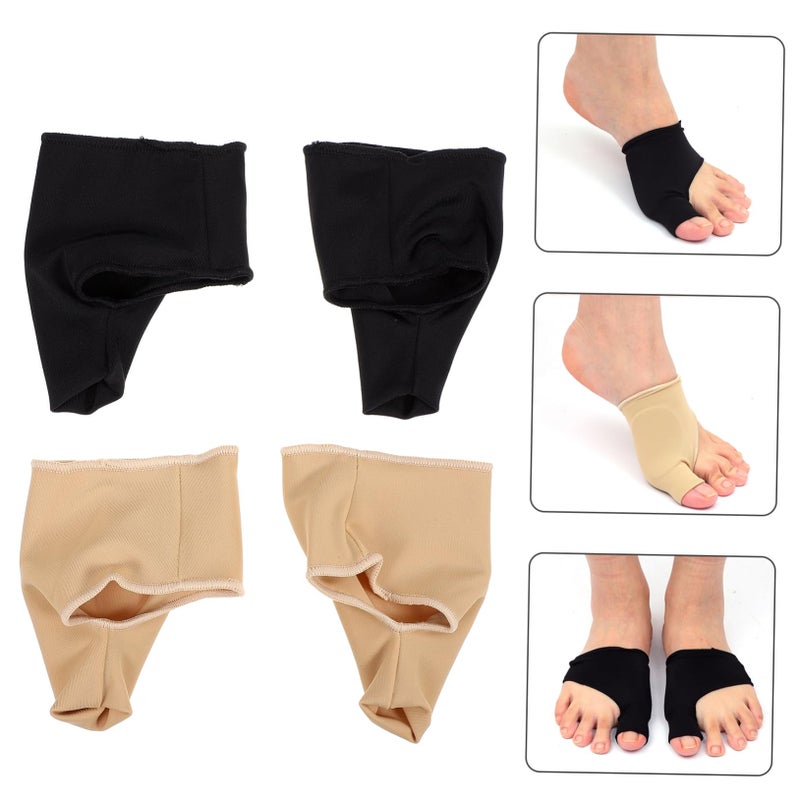 2 Pairs Skin Tone Bunion Straightener Toe Separator 10X7cm Lightweight Breathable For Foot Alignment - Image 3