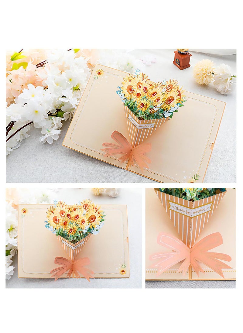 Fancy Elegant Flower Design 3D Pop-Up Card, Greeting Card for Mother's Day Gift,  Gift, Eid, Birthday, Wedding, Sturdy and Solid Cardstock Gift Card with Envelope and Thank You Card - pzsku/Z559A6058BE649A237786Z/45/_/1719204655/a276b602-5afa-4fc3-a35f-6c9bca1545eb