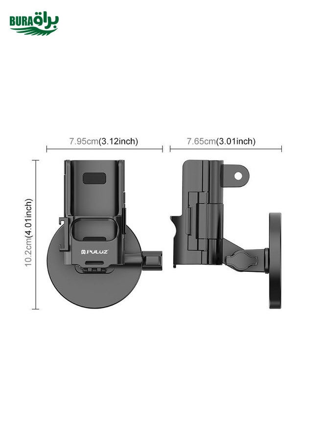 BURAQ For DJI OSMO Pocket 3 PULUZ Protective Frame Magnetic Desktop Mount Angle Adjustable Base (Black)  - Image 2