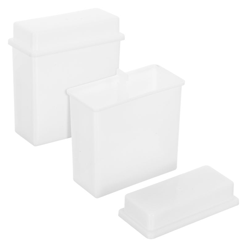 2pcs Slide Staining Jar: Lab Microscope Slide Organizer Case with Lidfor Vertical Staining - Coplin Jar for Laboratory Sample Prep and Biology Equipment - Image 1