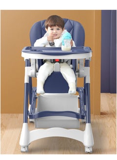 Arabest Foldable Highchair for Babies & Toddlers, Multiple Adjustable Backrest, Detachable PU Leather Cushion, Built-in Rear Wheels, PU Leather Cushion  - Image 2