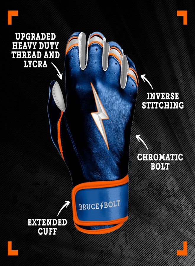 BRUCE BOLT Nimmo Series Short Cuff Blue Batting Glove - Blue XXLarge - Image 2