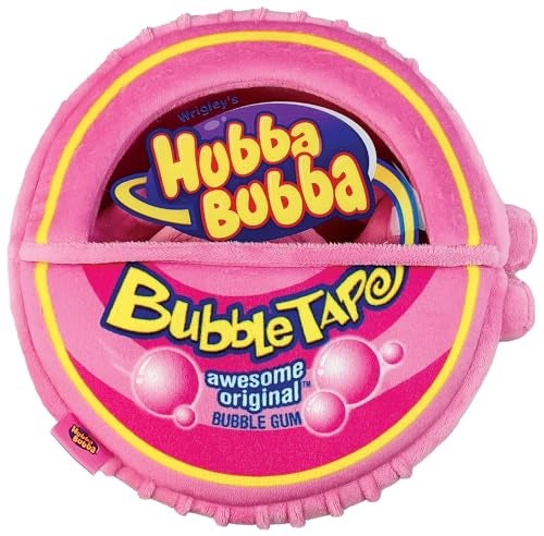iscream Hubba Bubba Bubble Gum Tape Package 11" x 11.5" Pillow Set with Bubble Gum Strip Pillows - Image 1