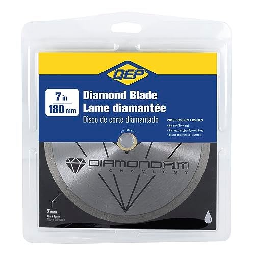 QEP 7" Continuous Rim Diamond Blade - For Wet Cutting of Ceramic Tile - Image 4